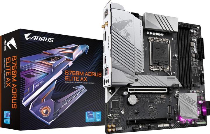 Actual product image Gigabyte B760M AORUS ELITE AX (LGA 1700, Intel B760 Express, mATX)