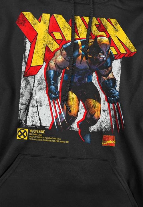 Immagine prodotto X-Men Felpa con Cappuccio Wolverine Infografica Uomo (S)