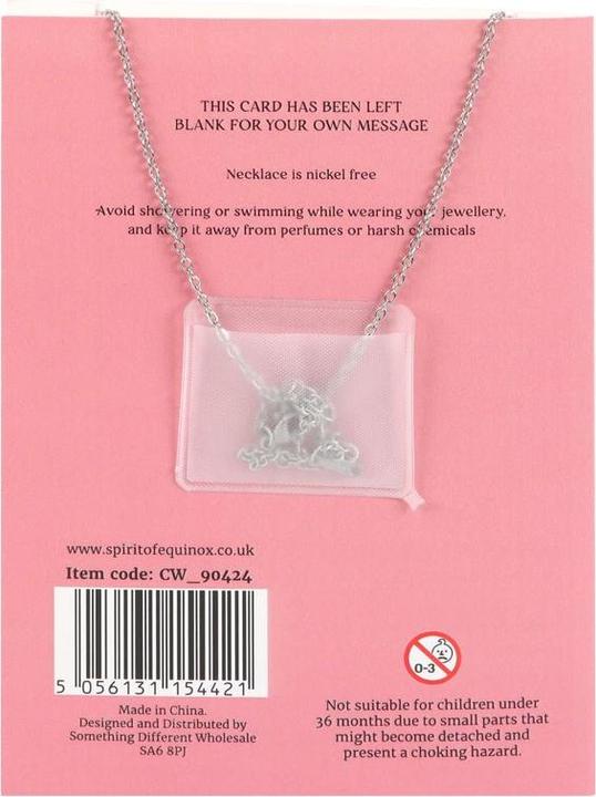 Immagine prodotto Something Different Collana con luna di cristallo e carta di quarzo rosa (100% materiale sintetico)