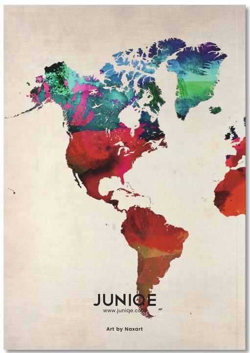 Produktbild Juniqe World Map - Weltkarten (A5, Gepunktet, Harter Einband)