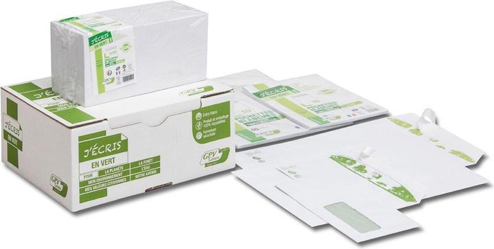 Produktbild GPV Briefumschl„ge "ERAPure" DL 110 x 220 mm, weiá (110 x 220 mm, 500 x)
