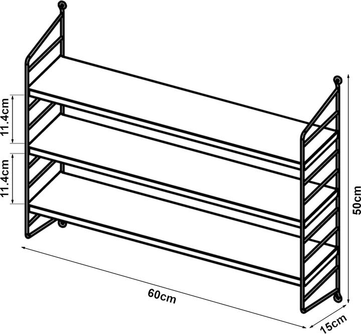 Produktbild En.Casa Modulares Wandregal Strängnäs 2er Set Blau