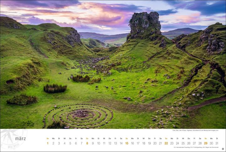 Actual product image Schottland Globetrotter Kalender 2026 - Von wilden Küsten, Seen und Bergen (Hardcover, German)