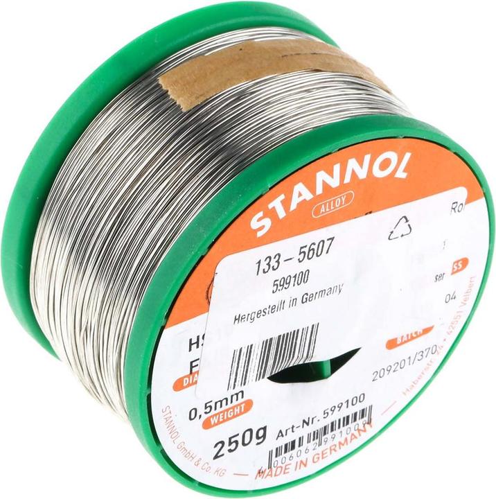 Immagine prodotto Stannol Saldare la bobina senza piombo HS10-Fair Sn99.3 (Saldatura)