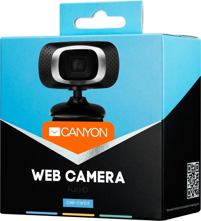 Immagine prodotto Canyon CNE-CWC3N Webcam 2 MP 1980 x 1080 Pixel USB 2.0 Nero (2.10 Mpx)