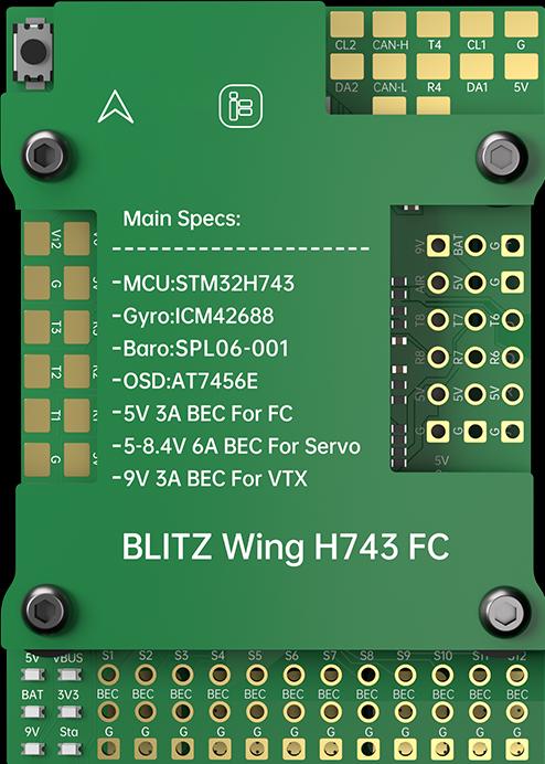Actual product image iFlight BLITZ Wing H743 Flight Controller (Drone remote control)