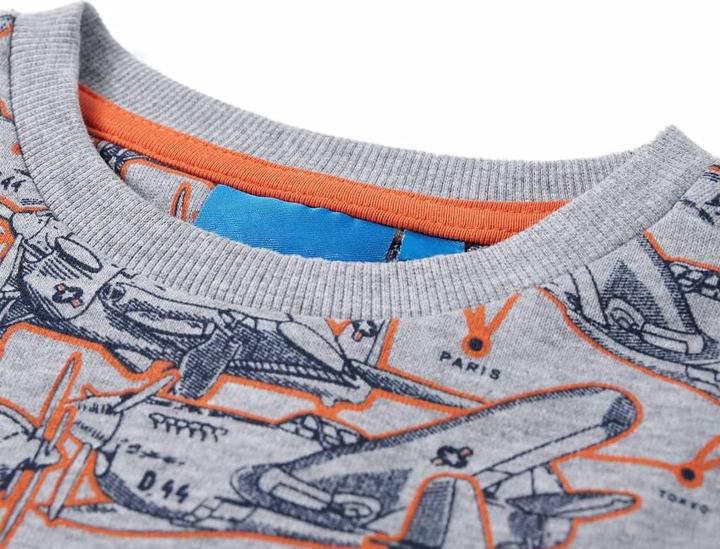 Immagine prodotto VidaXL Felpa da bambino grigio melange 128,Materiale: 85% cotone (128)