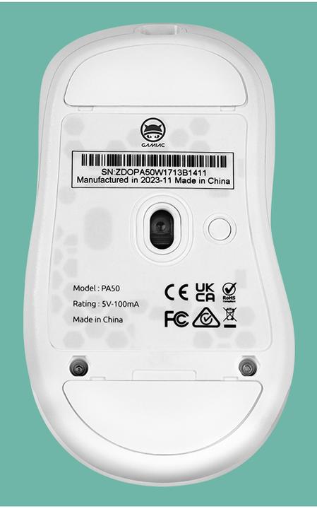 Actual product image Gamiac PA50 Mice - White - Pixart 3327, Wired, 12000 DPI, 16,8M RGB effects (Cable)