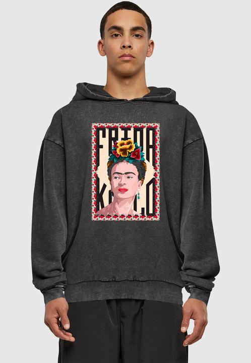 Immagine prodotto Merchcode Frida Kahlo - Felpa con cappuccio con lavaggio acido Frame one - 178061 (M)