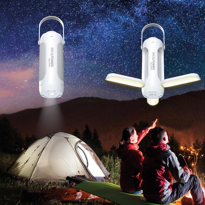 Actual product image RealPower outdoor LED lamp OL-6000,6.000 mAh,Solar,Flashlig