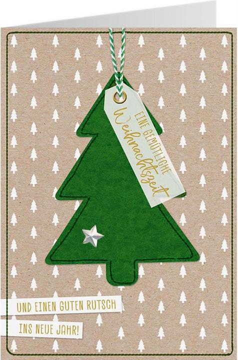 Produktbild Sheepworld Weihnachtskarte Filz Tanne 11 x 16 cm (1 Stk.)