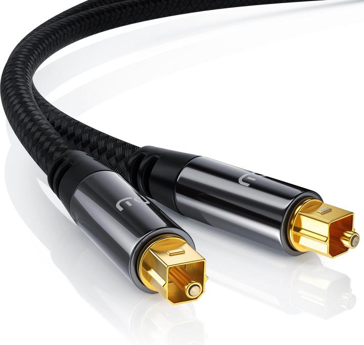 Actual product image Primewire Optical cable - S/PDIF Toslink - metal plug - nylon jacket - optical fibre - audio cable