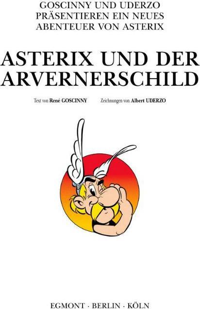 Image du produit Asterix 11: Asterix und der Avernerschild (Allemand, René Goscinny, 2013)
