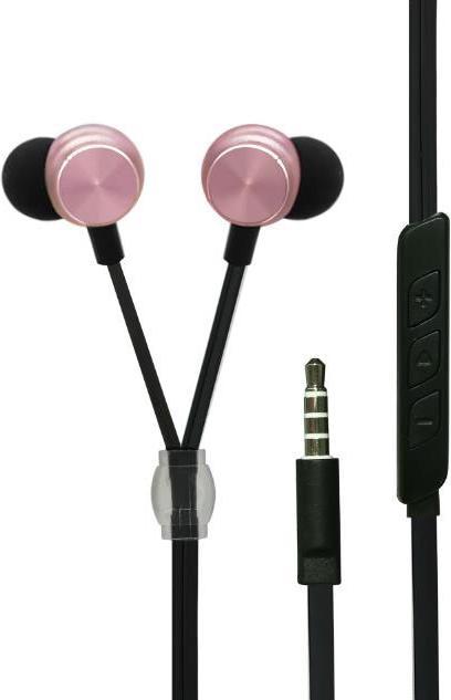 Produktbild 2GO Metallic InEar Headset 3,5mm Stereo, silber/rot (Kabelgebunden)
