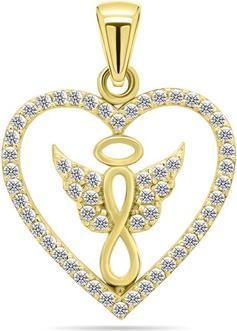 Brilio Silver - Playful gold-plated pendant with PT20Y zircons