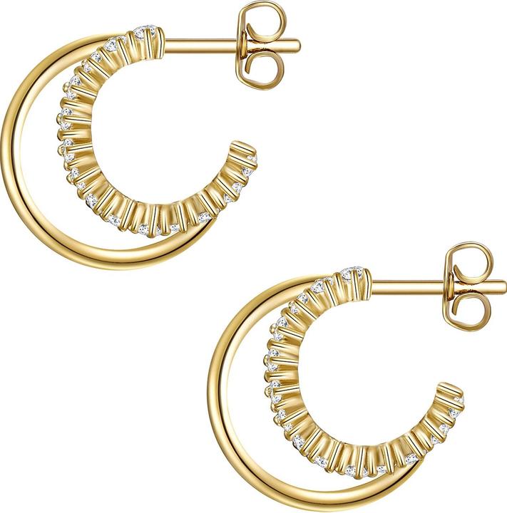 Actual product image Glanzstücke München Ladies Sterling Silver Cubic Zirconia Yellow Gold - 15886 (Sterling Silver)