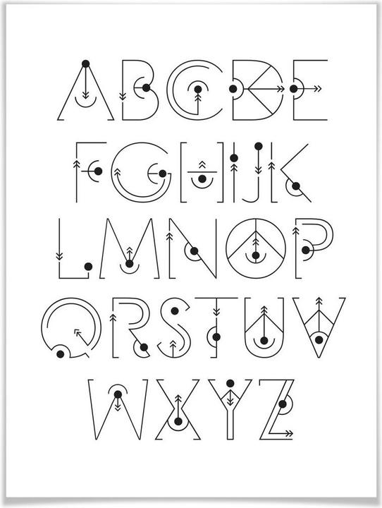 Produktbild Trenddeko Alphabet Gravity (40 x 50 cm)
