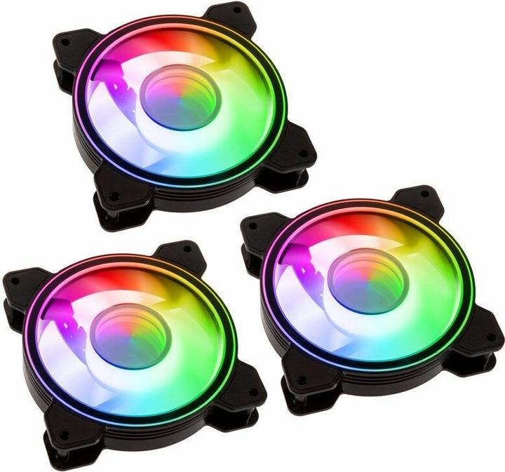 Actual product image AeroCool Mirage 12 ARGB Pro Computer Case Cooling Kit 12 cm Black (120 mm, 3 x)