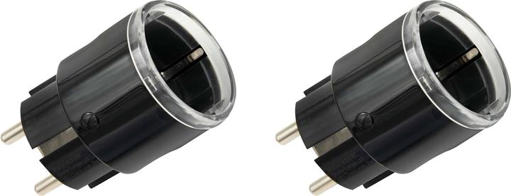 Produktbild Shelly WLAN-Steckdose Plug S Gen3, Matter, schwarz, 2 Stück