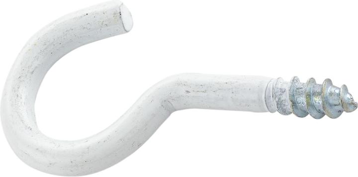 Actual product image Lüsebrink Screw bend with wooden thread bent Wall bend 4.1x40 mm white coated (0.04 m)