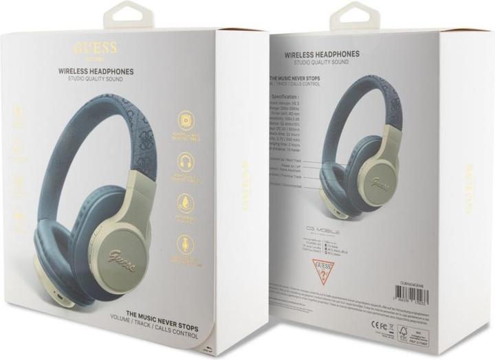 Productafbeelding Guess Wireless Leather Headphone with Metal Logo (Geen ruisonderdrukking, 32 h, Draadloze)