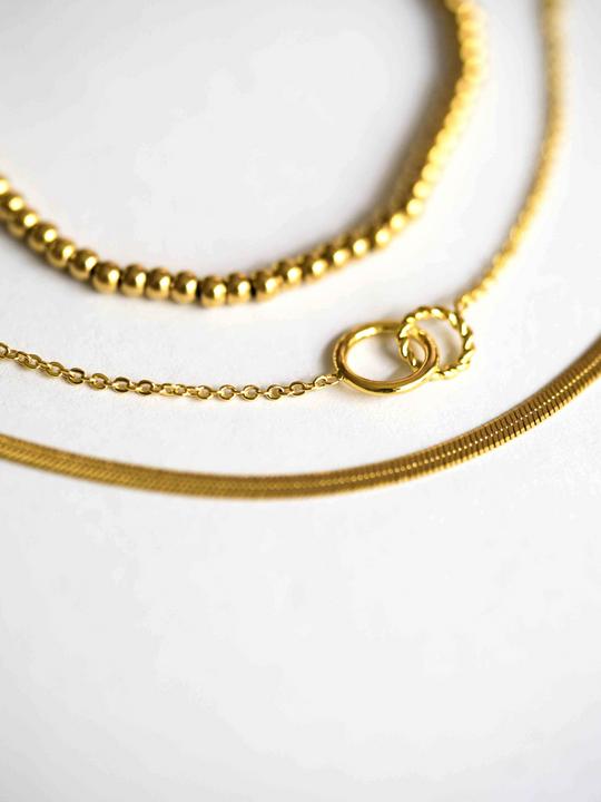 Immagine prodotto Tara Style Bracciale Everyday Classics - set di bracciali (impermeabile) (Acciaio inossidabile placcato oro 18k, 100% impermeabile)