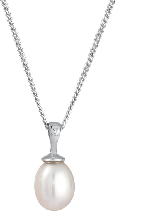 Elli Perle, Perlenkette, Tropfen (925 Sterling Silber, 45 cm)