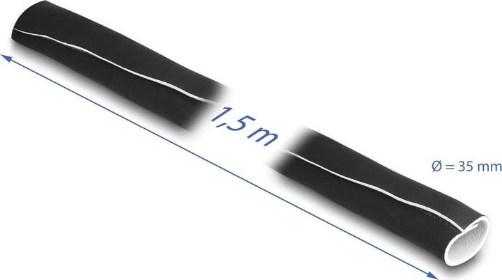 Actual product image Delock Cable conduit 1.5 m x 135 mm with Velcro fastener (Cable conduit, 150 cm)
