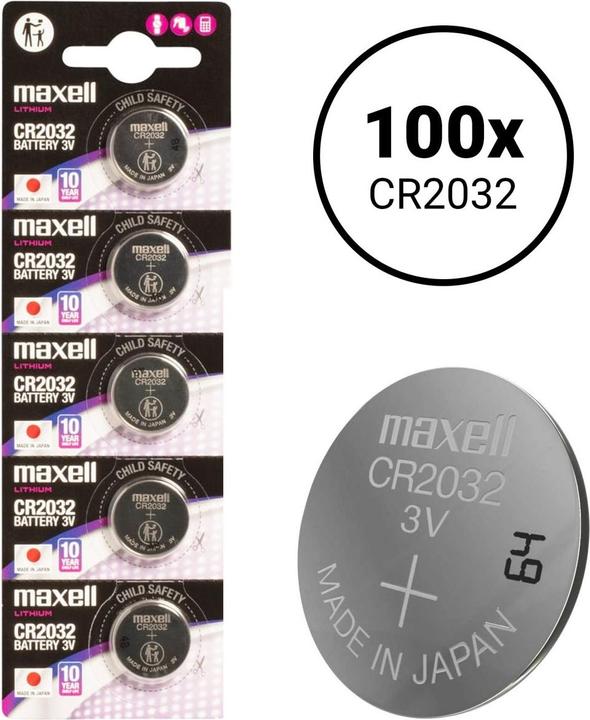 Produktbild Maxell CR 2032 3V Lithiumbatterie (100 Stk., CR2032, 220 mAh)