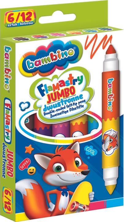 Produktbild St. Majewski BAMBINO Doppelseitige Marker Jumbo 6 Stück/12 Farben (Mehrfarbig, 6 x)