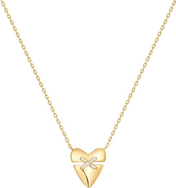 Ania Haie Gold Heart Hunter Halskette (925er Silber)