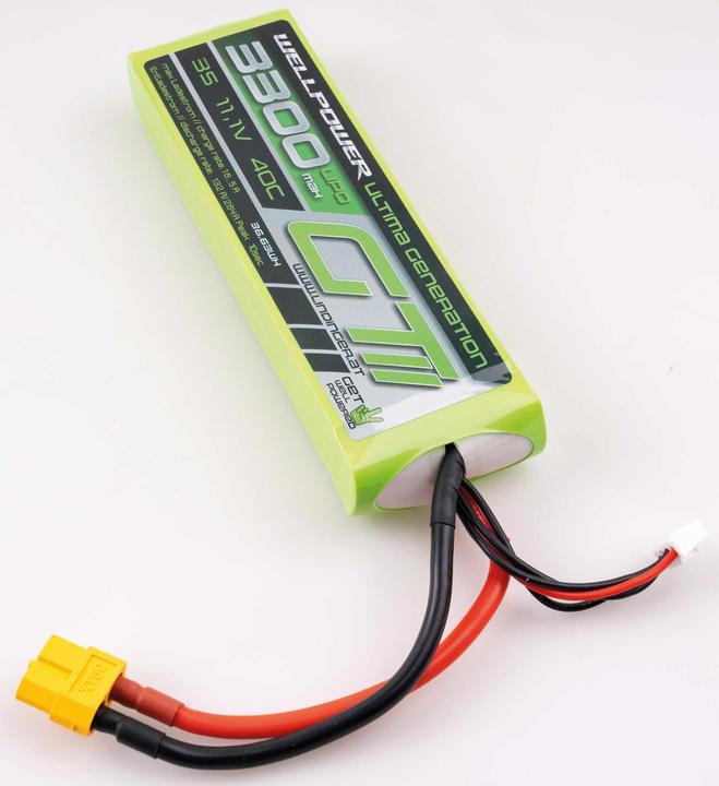 Immagine prodotto Wellpower LIPO AKKU ULTIMA GT II 3300 MAH / 11,1 Volt 3S 40/80C CH5/8 XT-60 (11.10 V, 3300 mAh)