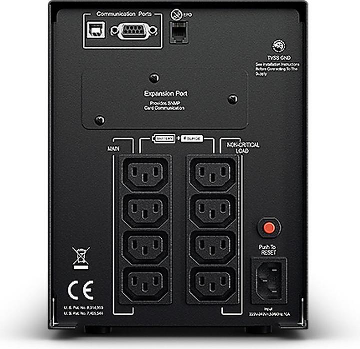 Actual product image Cyberpower PR1000ELCD Line-Interactive 1000VA/900W Sinsuwelle AVR LCD Output (8) IEC RS232 USB HID EPO SNM... (1000 VA, 900 W, Line-interactive UPS)