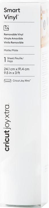 Cricut Joy Xtra Smart verwijderbare vinylfolie 24,1 x 91,4 cm, wit