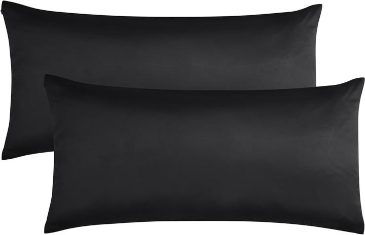 Aspero 2x Satin Kissenbezüge 40x80 cm Alia - 9067 (Kopfkissenbezug, 40 x 80 cm)