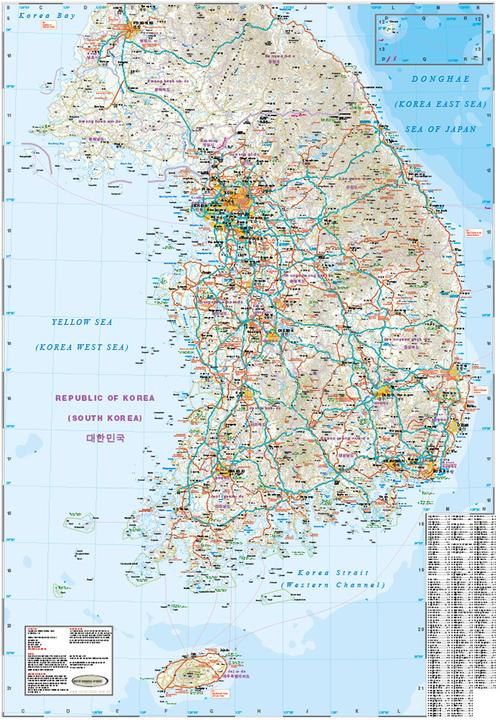 Produktbild Landkarte Korea, Nord und Süd 1 : 700.000