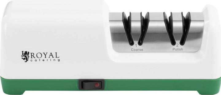 Produktbild Royal Catering Elektrischer Diamant-Messerschärfer Profi-Messerschleifer 2 Stufen 20° Weiss