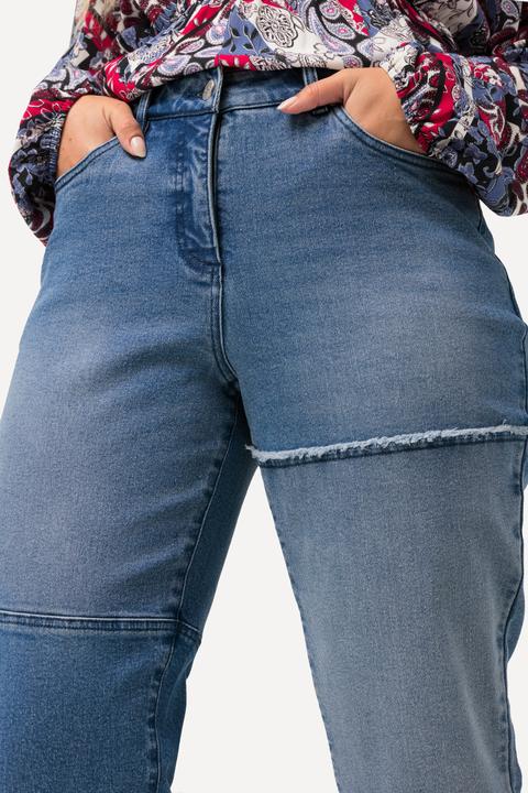 Produktbild Ulla Popken Jeans Mandy, Patchlook, Schmucknhte, weites Bein (26)