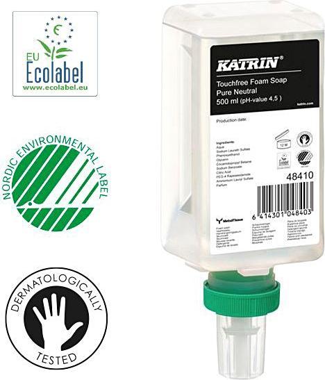 Actual product image Katrin Touchfree soap cartridge (Device, 500 ml)
