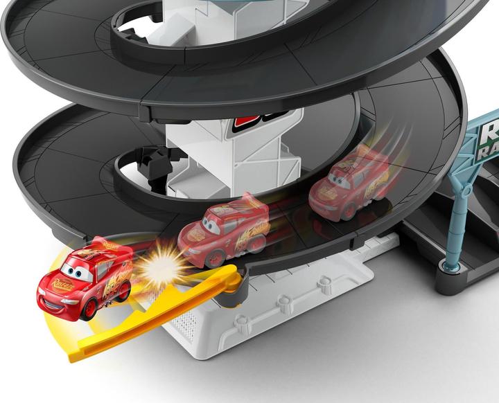 Actual product image Hot Wheels Disney Cars Rust-Eze Revolving Action Race Track Playset