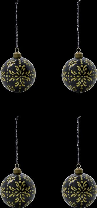 House Doctor Ornaments, HDMente, black (4 -part)