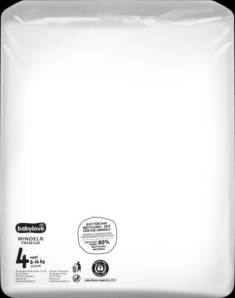 Produktbild dm babylove Premium-Windeln (Gr. 4, Halbmonatsbox, 84 Stück)