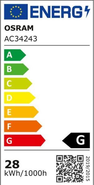 Label énergétique Osram Dulux (GX24q-3, 26 W, 1800 lm, 1 x, G)