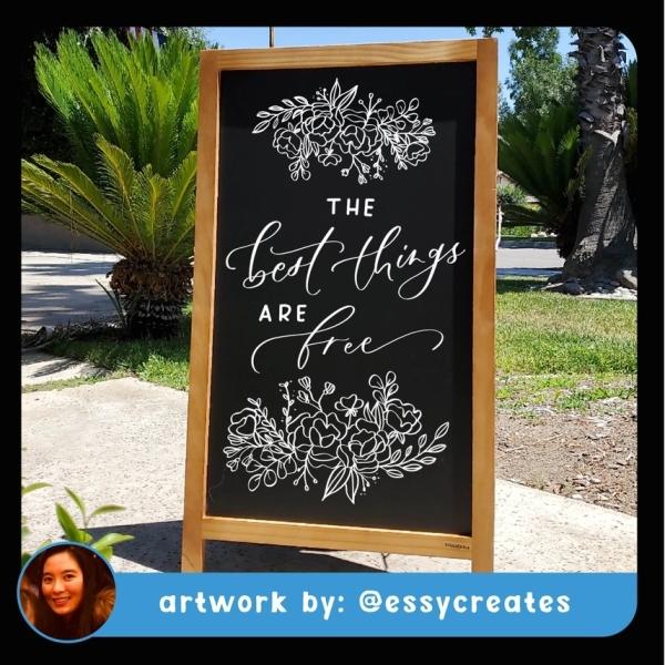 Actual product image VersaChalk - Large chalkboard with A-frame for pavements and restaurants 110cm x 65cm