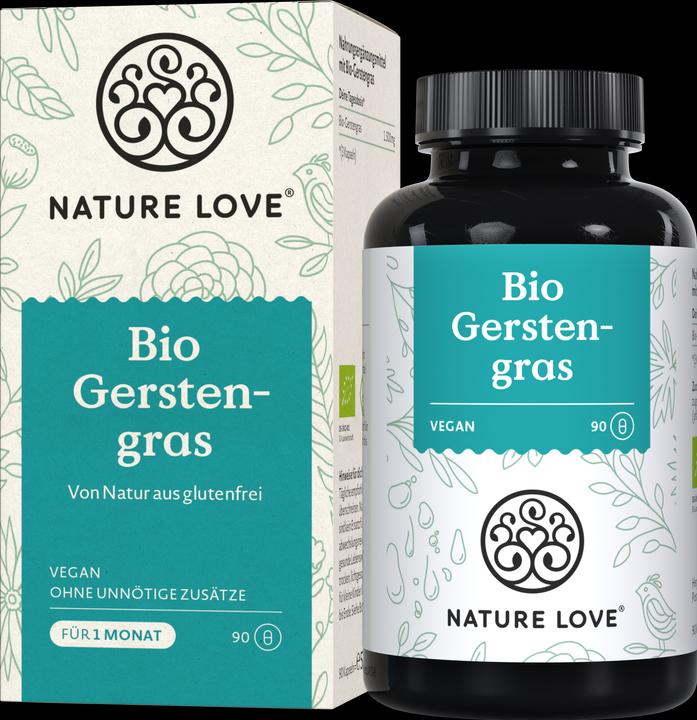 Produktbild Nature Love Bio Gerstengras (90 Stück, Kapseln, 55 g)