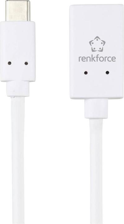 Produktbild Renkforce USB-C® Adapter (1x USB-C® 5Gbps - 1x USB 3.2 Gen 1 Buchse A (USB 3.0)) (0.20 m, USB 3.0, 15 W)