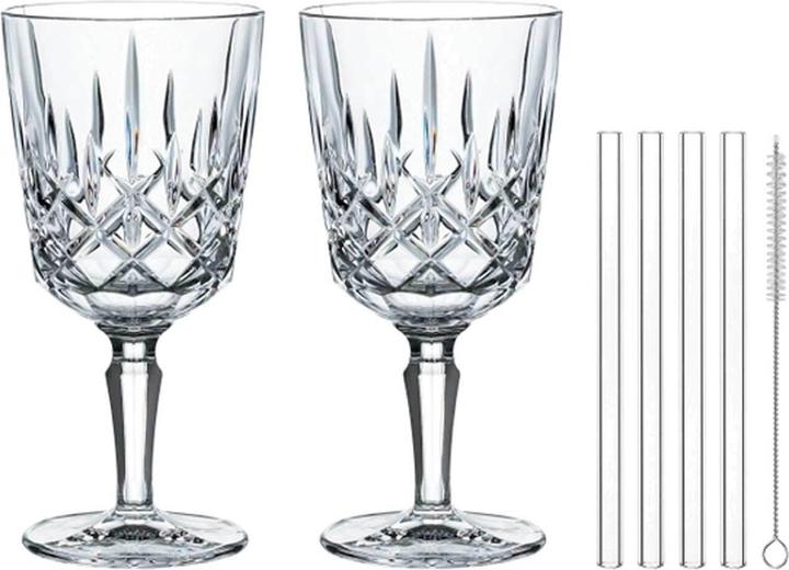 Nachtmann Cocktailgläser / Weingläser mit Glastrinkhalmen Noblesse (3.55 dl, 2 x, Gin glasses)