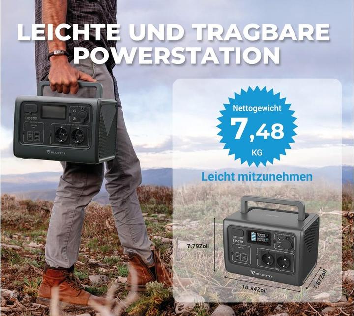 Immagine prodotto Bluetti EB55 (537 Wh, 7.50 kg)