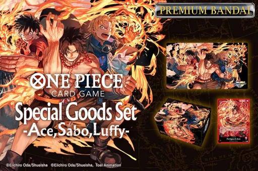 Actual product image One Piece Special Goods Set - Ace/Sabo/Luffy - Card Game - EN (English, Booster Pack)