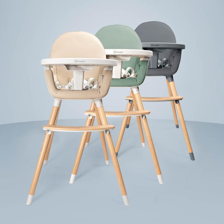 Actual product image BabyGo Skandi high chair grey (Highchair)